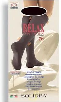 SOLIDEA Relax Unisex 70 DEN Gambaletto Compressivo Colore Antracite Taglia 4 XL