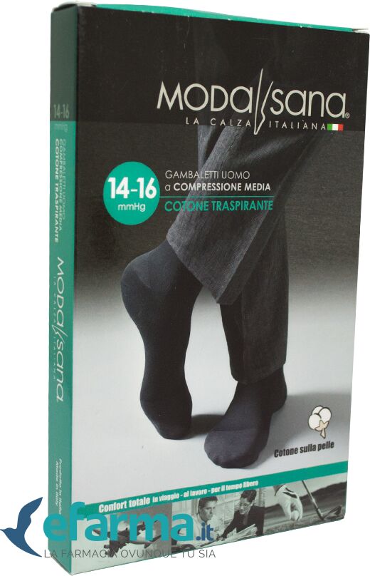 gloria modasana gambaletti uomo cotone compressione media blu taglia xxl