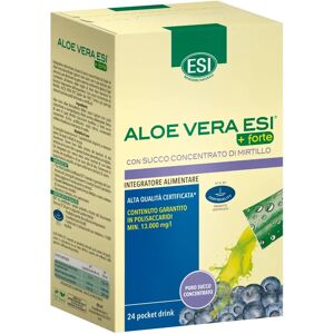 Esi Aloe Vera Succo + Forte Mirtillo Integratore Depurativo 24 Pocket Drink