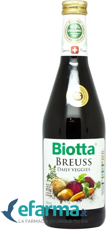 oxxigena fior di loto biotta succo di verdure breuss biologico 500 ml