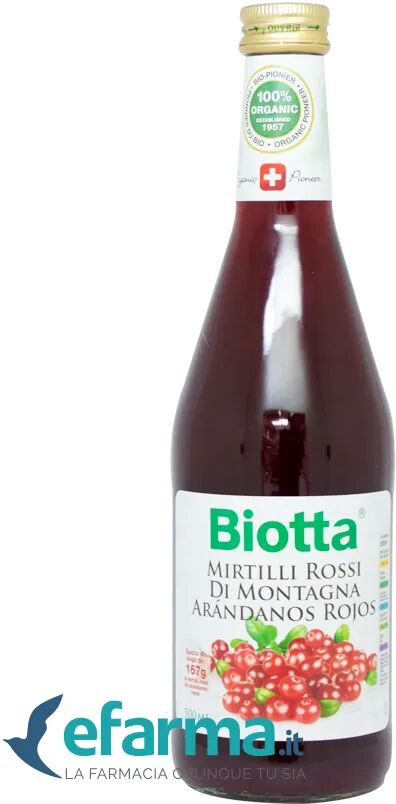 oxxigena fior di loto biotta succo di mirtilli rossi 500 ml