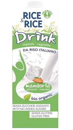 PROBIOS Rice&Rice Drink Bevanda Di Riso Alla Mandorla Biologica Senza Glutine 1 L