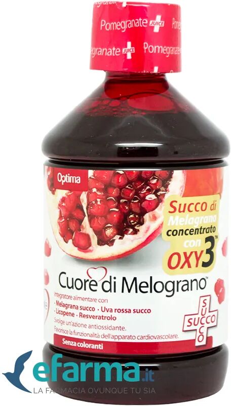 Cuore di Melograno Optima Succo con Oxy3 Integratore Antiossidante 500 ml