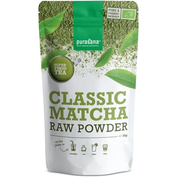 purasana vegan tè classico matcha in polvere bio 75 g