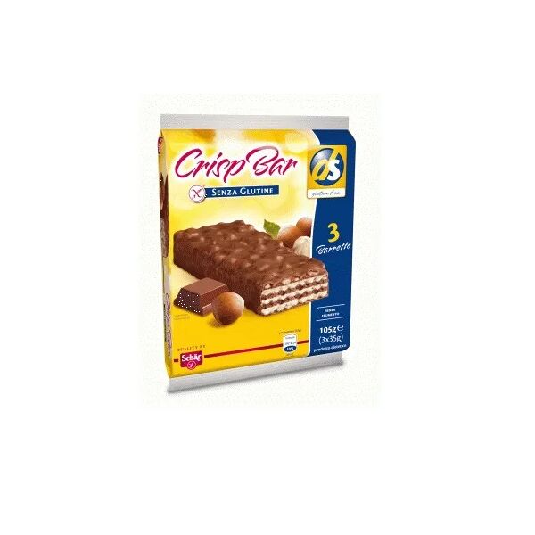 schar crisp barr wafers senza glutine con nocciole riso soffiato e cioccolato al latte 3x35 g
