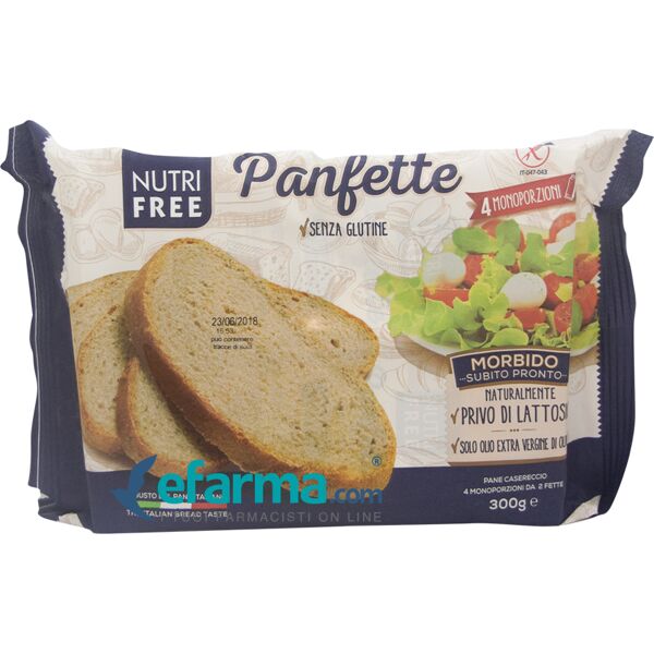 nutrifree nutri free panfette pane a fette senza glutine nuova ricetta 300 g