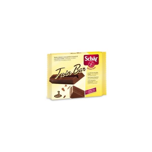 schar twin bar wafer senza glutine ricoperto di cioccolato al latte 65 g