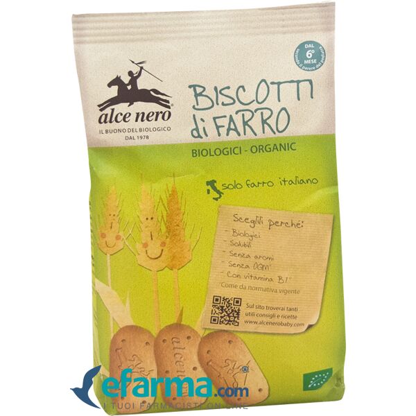 alce nero biscotti di farro biologici per bambini 250 g