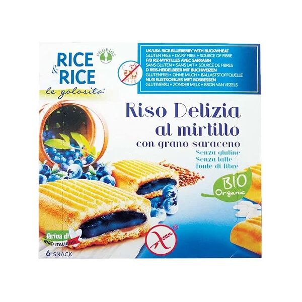 probios rice&rice riso delizia al mirtillo con grano saraceno biologico 6x33 g