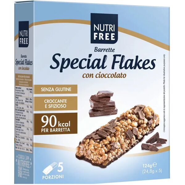 nutri free special flakes con cioccolato barrette senza glutine 5x24,8 g