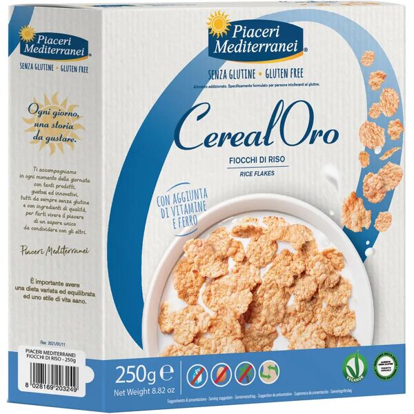 piaceri mediterranei cerealoro fiocchi di riso senza glutine 250 g