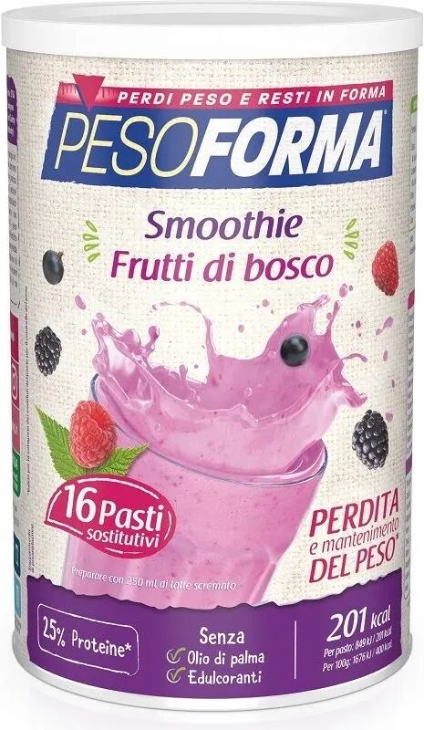 pesoforma smoothie ai frutti di bosco pasto sostitutivo barattolo 436 g