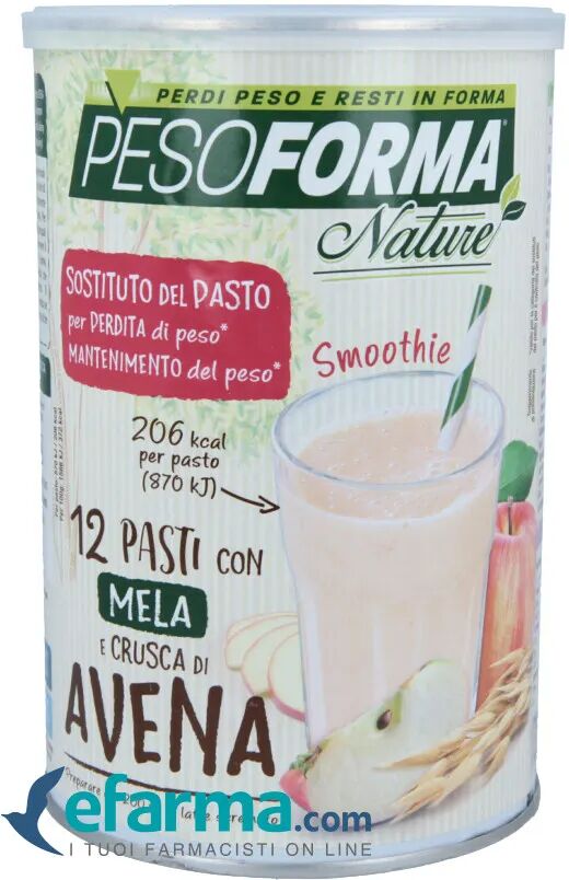 pesoforma nature smoothie mela e crusca di avena pasto sostitutivo 12 pasti