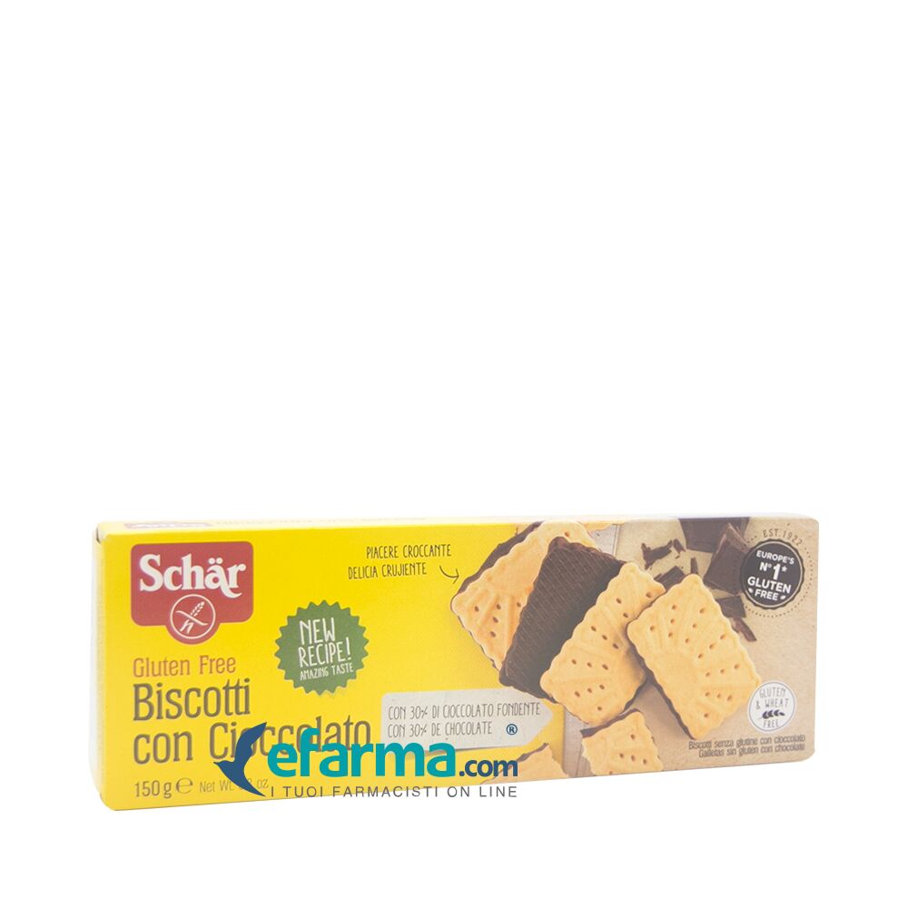 schar biscotti con cioccolato senza glutine 150 g