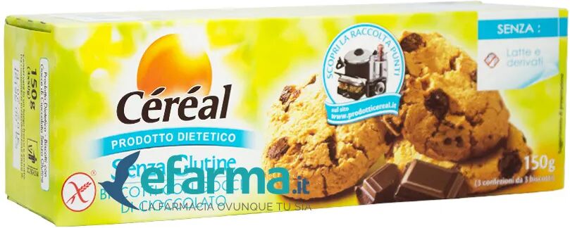 cereal biscotti con gocce di cioccolato senza glutine 150 gr