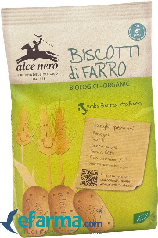 alce nero biscotti di farro biologici per bambini 250 g