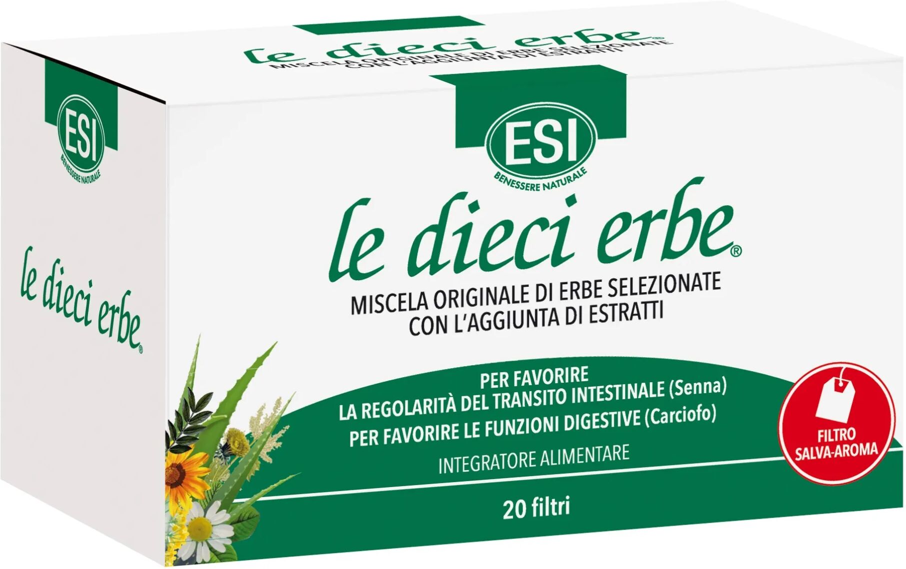 esi le dieci erbe tisana digestiva 20 filtri