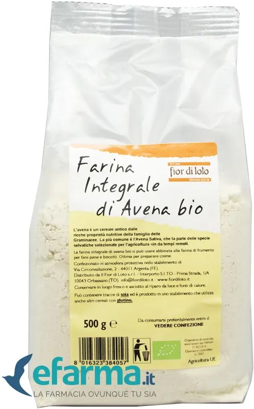 oxxigena fior di loto farina di avena integrale biologica 500 g