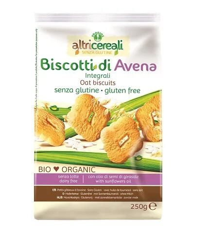 probios altricereali biscotti all' avena integrali senza glutine 250 g