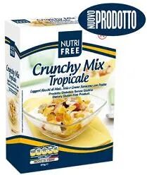 nutrifree nutri free crunchy mix tropicale mix di cereali in fiocchi e frutta 375 g