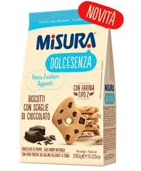 misura dolcesenza biscotti con scaglie al cioccolato 290 g