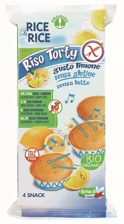 PROBIOS Rice&Rice Riso Torty Al Limone Merendine Biologiche 4x45 g