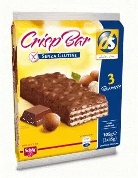 Schar Crisp Barr Wafers Senza Glutine Con Nocciole Riso Soffiato e Cioccolato al Latte 3x35 g