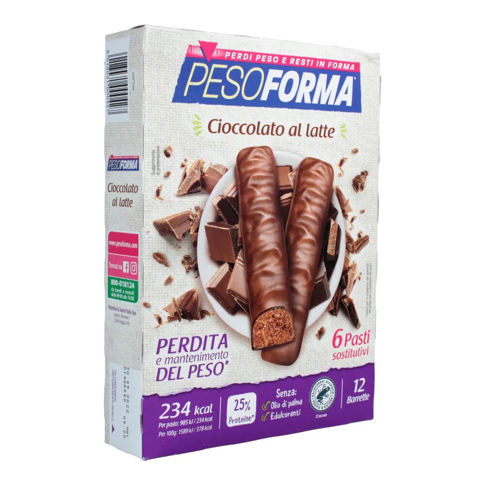 Pesoforma Barrette al Cioccolato al Latte 6 Pasti