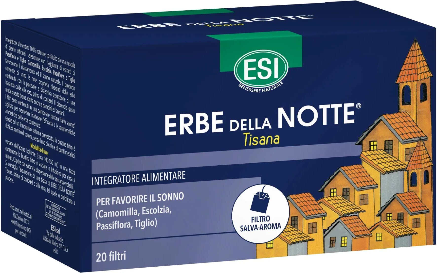 Esi Erbe Della Notte Tisana Per Dormire Tranquilli 20 Filtri