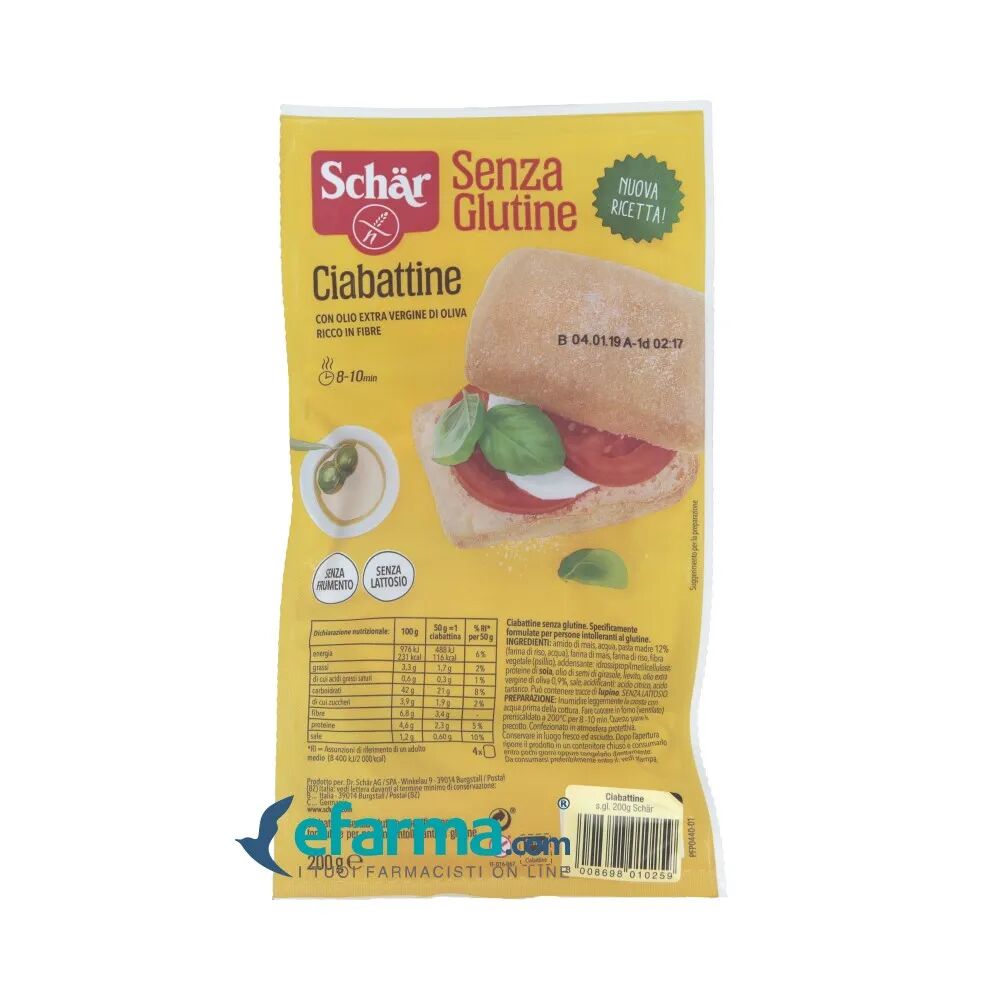 Schar Ciabattine Precotte Senza Glutine 200 g