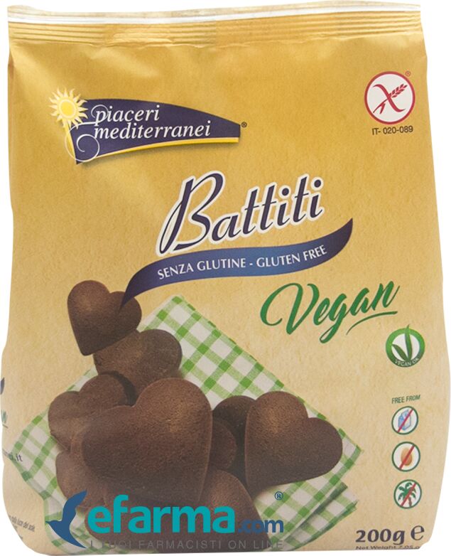 Piaceri Mediterranei Battiti Biscotti Al Cioccolato Vegan Senza Glutine 200 g