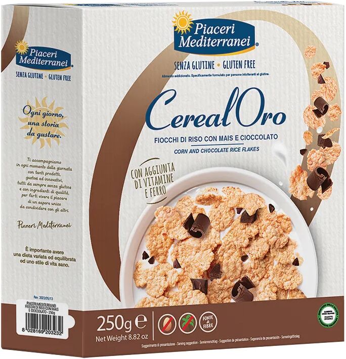 Piaceri Mediterranei CerealOro Fiocchi Di Riso Mais E Cioccolato Senza Glutine 250 g