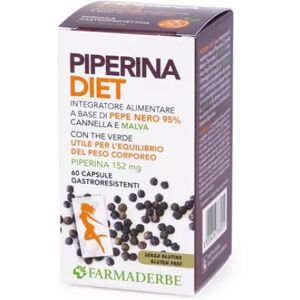 Farmaderbe Piperina Diet Integratore Peso Corporeo 60 Compresse