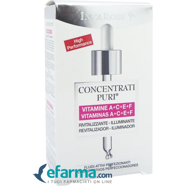 incarose concentrato puri vitamine a+c+e+f trattamento rivitalizzante 15 ml