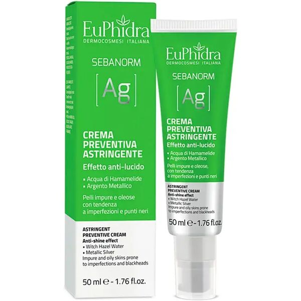 euphidra sebanorm ag crema preventiva anti imperfezioni e punti neri 50 ml