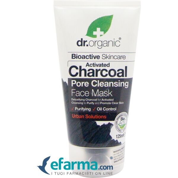 dr. organic charcoal maschera viso purificante al carbone attivo 125 ml