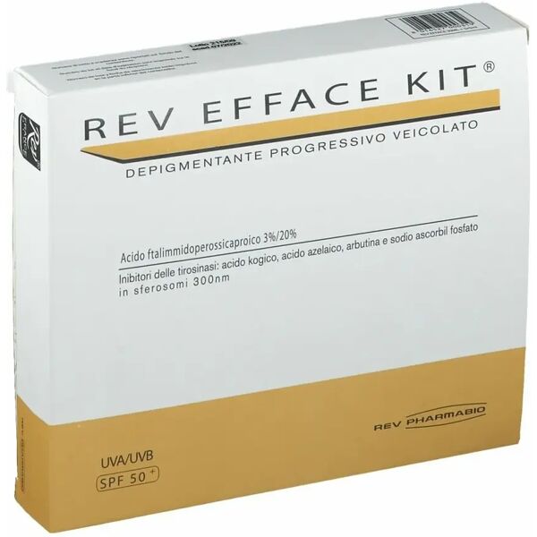 rev efface kit trattamento depigmentante crema giorno 30 ml + 5 fiale notte