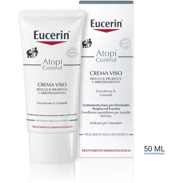 eucerin atopicontrol crema viso lenitiva antiprurito pelle atopica 50 ml