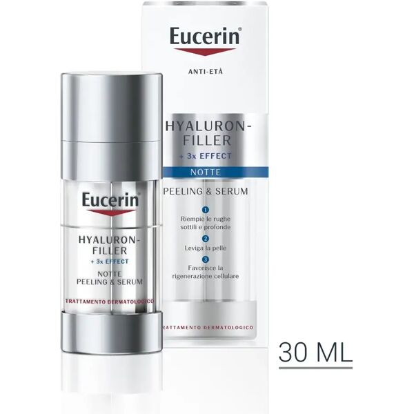 eucerin hyaluron-filler peeling & serum notte peeling anti-età siero idratante viso 30 ml