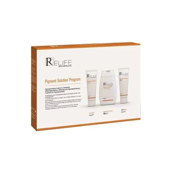 relife pigment solution program kit day cream 30 ml + cleanser 100 ml + night cream 30 ml