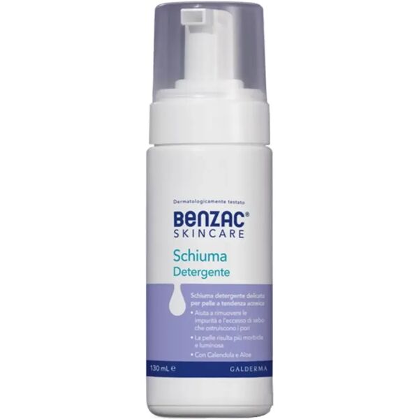 benzac skincare schiuma detergente per pelle acneica 130 ml