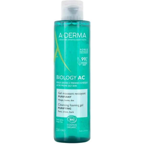 a-derma phys-ac gel detergente purificante pelle grassa 200 ml