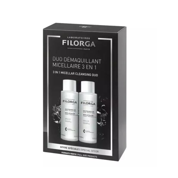 filorga duo micellar soluzione micellare struccante e anti-age bipacco 2 x 400 ml