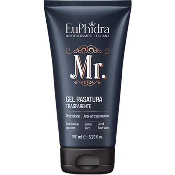 euphidra mr. gel rasatura barba trasparente anti-arrossamento 150 ml