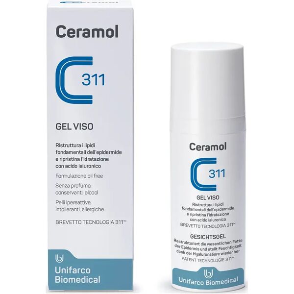 linea farmacia ceramol 311 gel viso ristrutturante idratante 50 ml