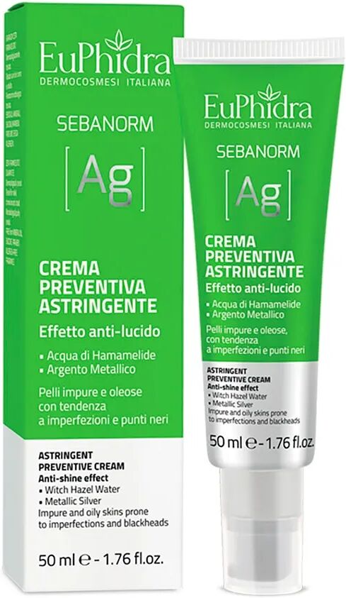 euphidra sebanorm ag crema preventiva anti imperfezioni e punti neri 50 ml