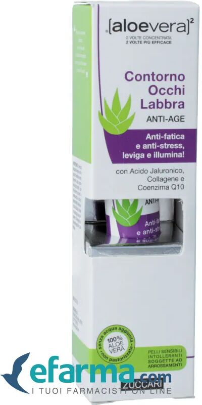 zuccari aloevera 2 crema contorni occhi labbra antirughe 18 ml