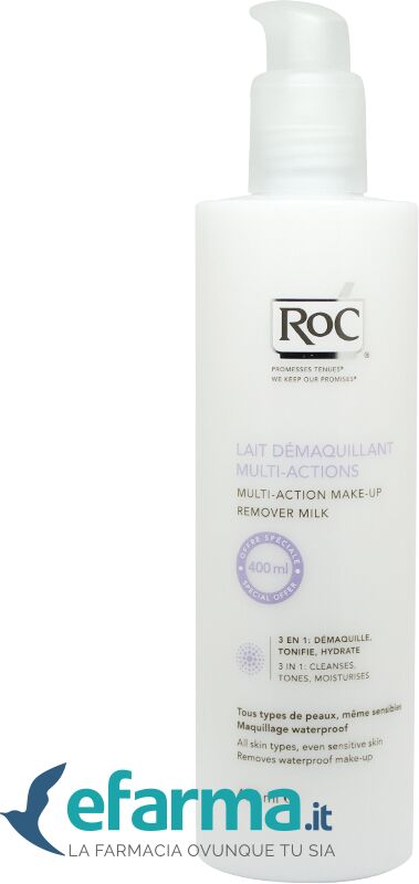 roc cleansers latte struccante multiazione 3in1 tonificante 400 ml