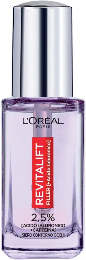 l'oréal paris revitalift siero filler contorno occhi rimpolpante e anti-rughe 20 ml