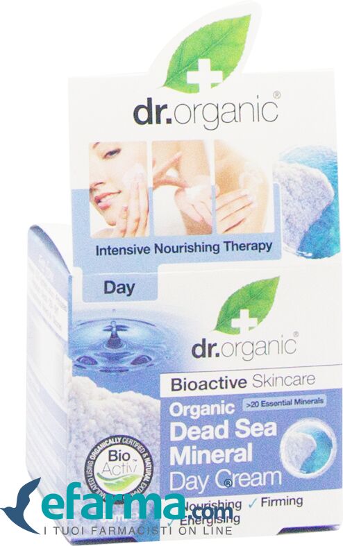 dr. organic sali del mar morto crema giorno idratante viso 50 ml